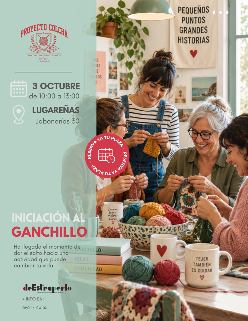 Taller de iniciación al ganchillo en Cartagena · Proyecto Colcha